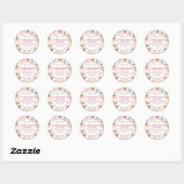 Fleurs d'aquarelle et stickers d'or rose (Feuille)