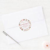 Fleurs d'aquarelle et stickers d'or rose (Enveloppe)