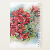 Fleurs d'aquarelle fleurs de coing rouge pomme ill (Dos)