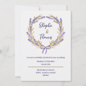 fleurs d'aquarelle invitation carte de désherbage (Devant)