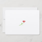 Fleurs d'aquarelle, invitation de brunch du jour (Dos)