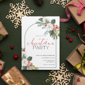 Fleurs d'aquarelle Invitation de Noël