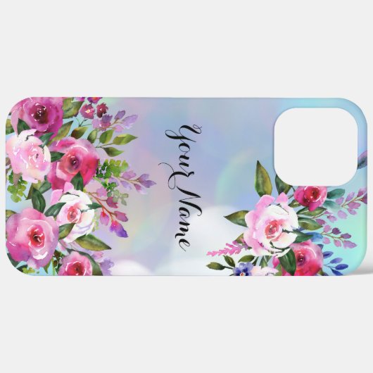 Fleurs d'aquarelle iPhone 12 Pro Max coque iphone (Verso / Droite)