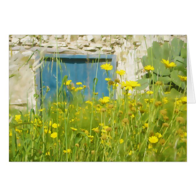 Fleurs d'aquarelle jaune (Devant horizontal)