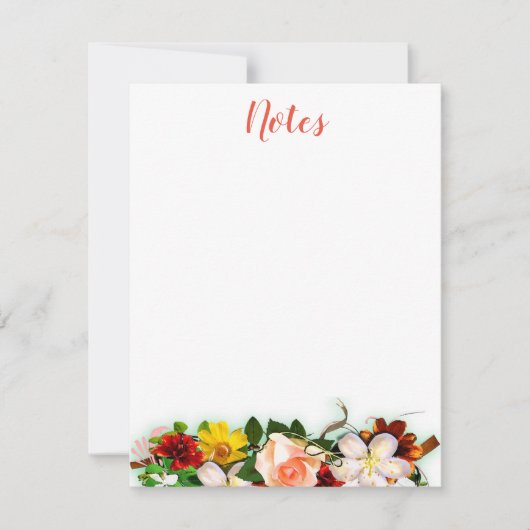 Fleurs d'aquarelle Modèle manuscrites (Devant)