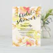 Fleurs d'aquarelle modernes Invitation de douche n (Debout devant)