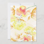 Fleurs d'aquarelle modernes Invitation de douche n (Dos)