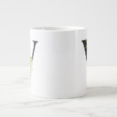 Fleurs d'aquarelle Mug initial avec la lettre V (Devant)