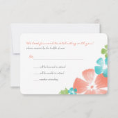 Fleurs d'aquarelle multipapaya Mariage RSVP (Devant)