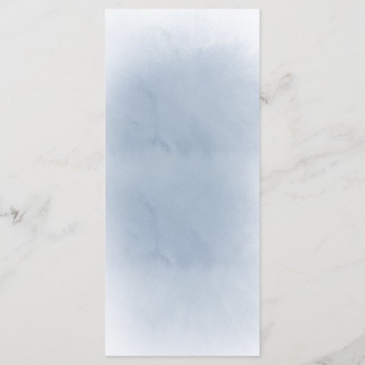 fleurs d'aquarelle pâle Menu mariage (Dos)