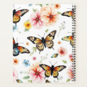 Fleurs d'aquarelle papillons jardin personnel (Dos)