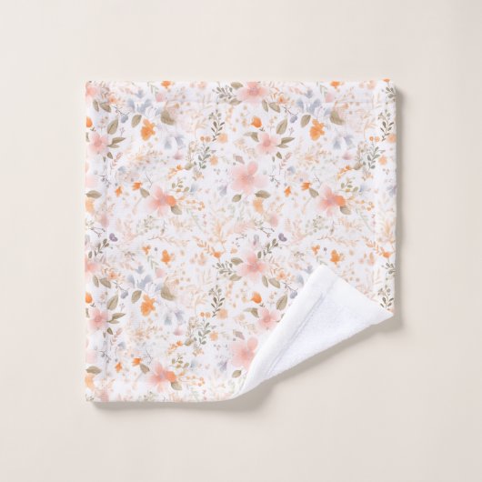 Fleurs d'aquarelle pastel d'été (Gant de toilette)