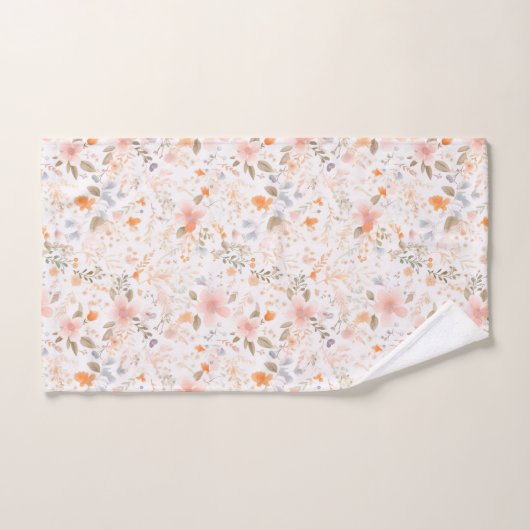 Fleurs d'aquarelle pastel d'été (Serviette à main)