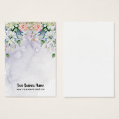 Fleurs d'aquarelle portant des cartes d'affichage (Devant & derrière)