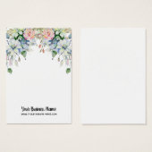 Fleurs d'aquarelle portant des cartes d'affichage (Devant & derrière)