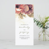 Fleurs d'aquarelle Programmes de mariage Vintage r (Debout devant)