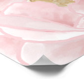 Fleurs d'aquarelle romantique Affiche de bienvenue (Coin)