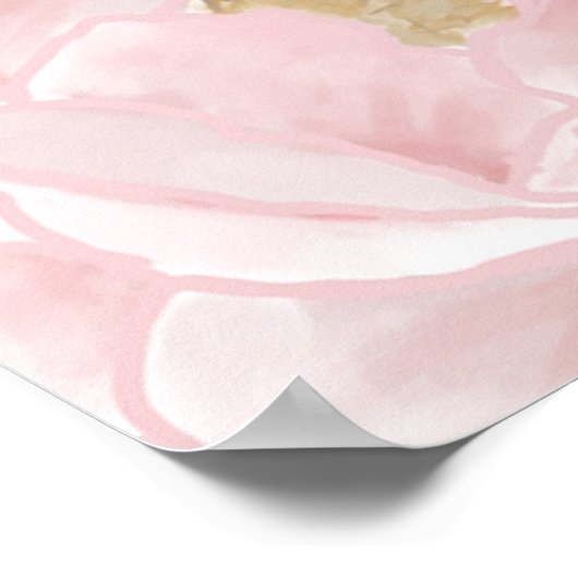 Fleurs d'aquarelle romantique Affiche de bienvenue (Coin)