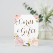 Fleurs d'aquarelle romantique Cartes et cadeaux Ma (Debout devant)