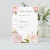 Fleurs d'aquarelle romantique Mariage RSVP III (Debout devant)