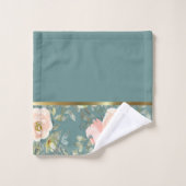 Fleurs d'aquarelle romantique Roses (Gant de toilette)