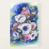 Fleurs d'aquarelle rose anémone flux d'illustratio (Dos)