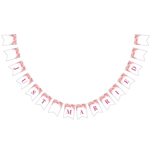 Fleurs d'aquarelle rose de la bannière mariée (Tout)