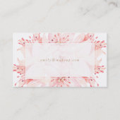 Fleurs d'aquarelle rose Lys Carte de visite (Dos)