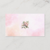Fleurs d'aquarelle rose pâle Carte de recette (Dos)
