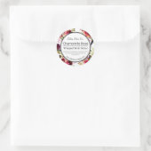 Fleurs d'aquarelle sur Étiquettes Beurre du corps  (Sac)