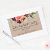 Fleurs D'Aquarelle Sur Étiquettes De Savon Kraft (Enveloppe)