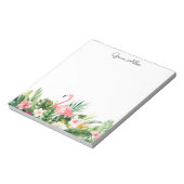 Fleurs d'aquarelle tropicale avec Bloc-notes Flama (Tourné)