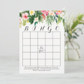Fleurs d'aquarelle tropicale Cartes de bingo de do (Debout devant)