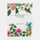 Fleurs d'aquarelle tropicale et Mariage de verdure (Recto)