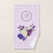 Fleurs d'aquarelle ultra violette (Serviette à main)