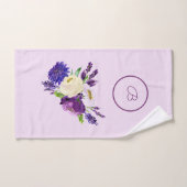 Fleurs d'aquarelle ultra violette (Serviette à main)
