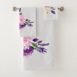 Fleurs d'aquarelle ultra violette