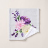 Fleurs d'aquarelle ultra violette (Gant de toilette)