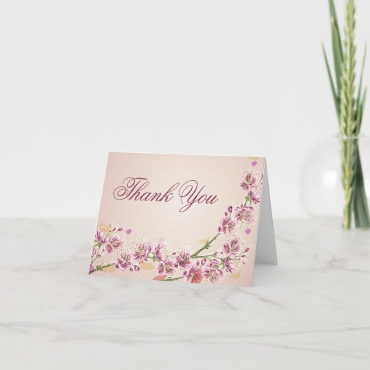 Fleurs d'aquarelle violette Lilac mariage merci (Devant)