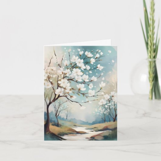 Fleurs d'arbre blanc dans un paysage printanier se (Devant)