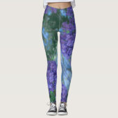 Fleurs d'arbre de Jacaranda Leggings Couleurs Past (Devant)