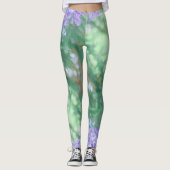 Fleurs d'arbre de Jacaranda Leggings Couleurs Past (Devant)