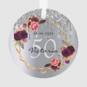 Fleurs d'argent d'anniversaire parties scintillant (dos)