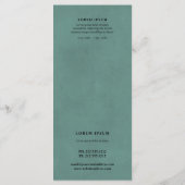 Fleurs d'art en ligne, menu à fleurs turquoise ou  (Dos)