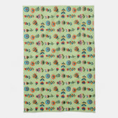 Fleurs d'Art populaire Serviette de cuisine (Vertical)