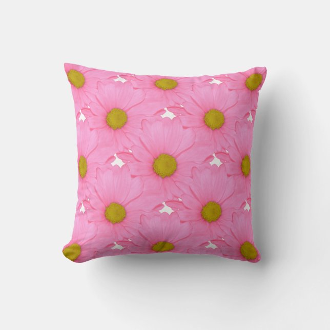 Fleurs d'aster rose Coussin (Recto)