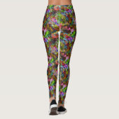 Fleurs d'Astral Grunge Encre Leggings - Amusants (Dos)