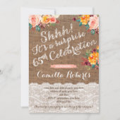 Fleurs d'automne 65e Surprise Invitations de fête  (Devant)