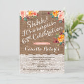 Fleurs d'automne 65e Surprise Invitations de fête (Debout devant)