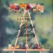 Fleurs d'automne Baby shower Floral Bienvenue (Neutre)